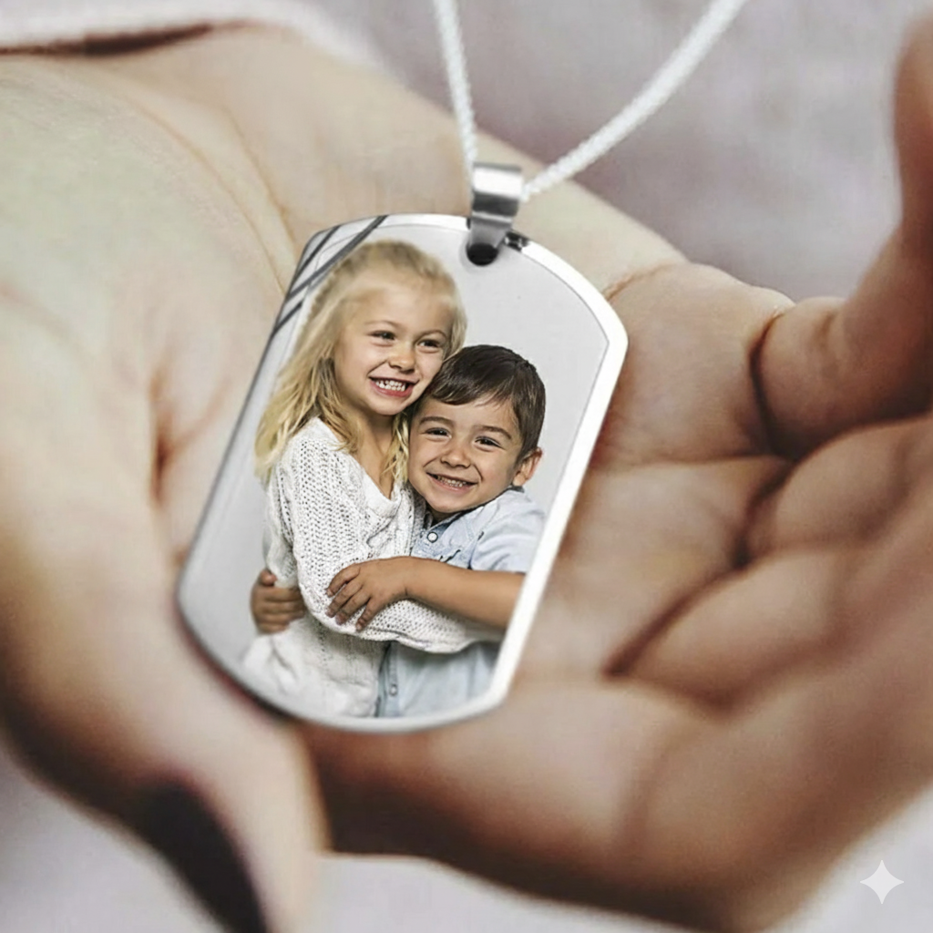 Print Demand Photo Necklace Personalized Picture Custom Gift For Men Woman Couple Family Father Chain Stainless Steel Jewelry