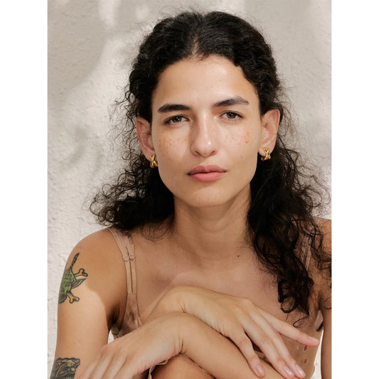 Minimalist Metal X-Shape Stud Earrings 18K PVD Plated Daily Stainless Steel Attractive Fashion Jewelry for Women