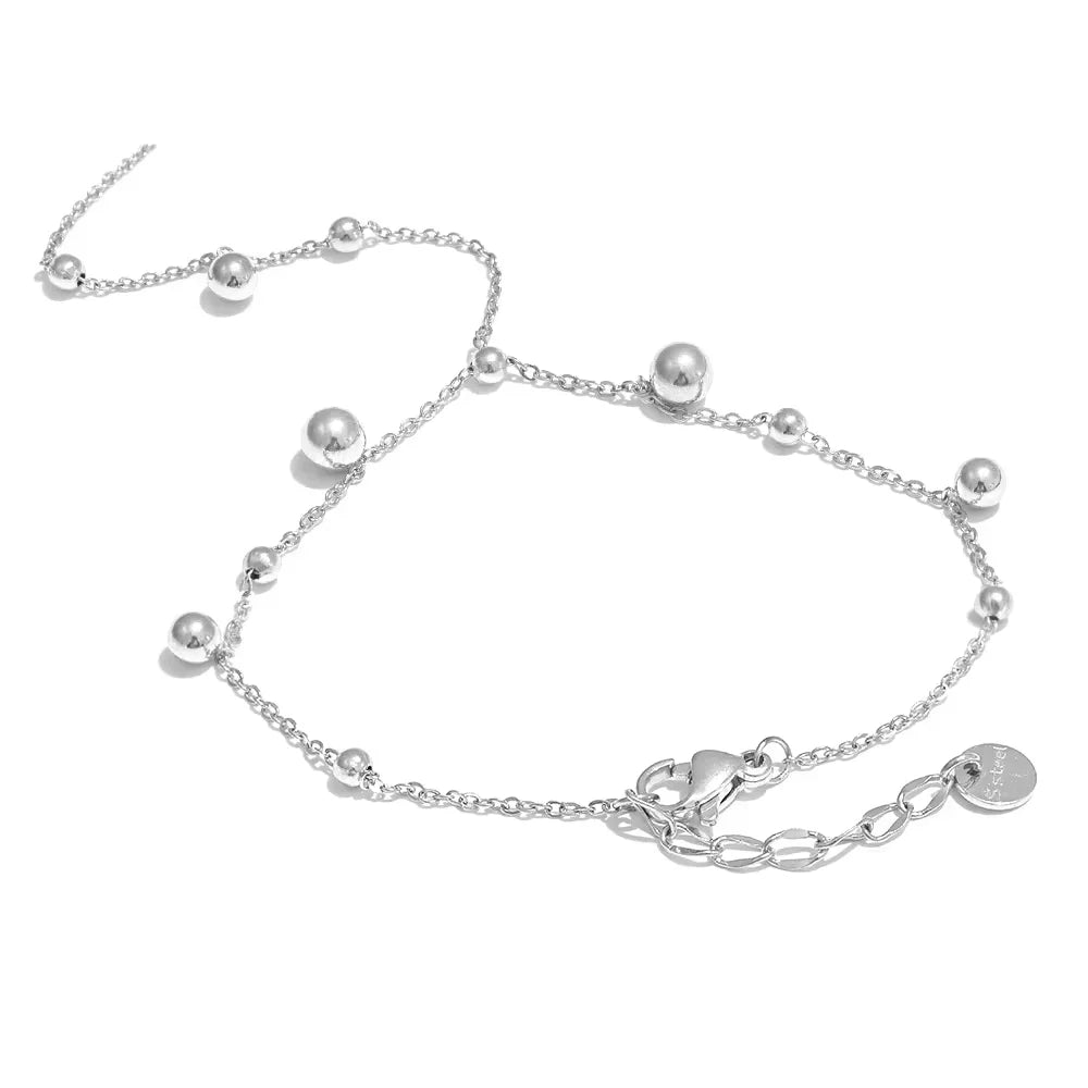 Trendy Stainless Steel Zircon Beads Back of Hand Chain Finger Bracelet Fashion Chic Sexy Jewelry Waterproof Wholesale Gift