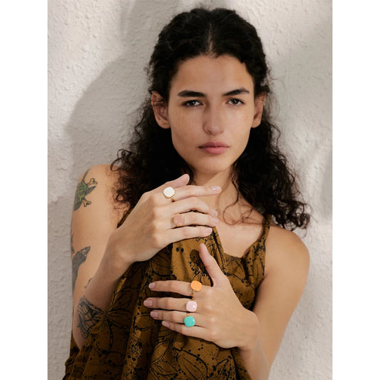 Arrivals Candy Sweet Square Adjustable Ring 18K Golden PVD Plated Stainless Steel Summer Popular Charm Jewelry Gift