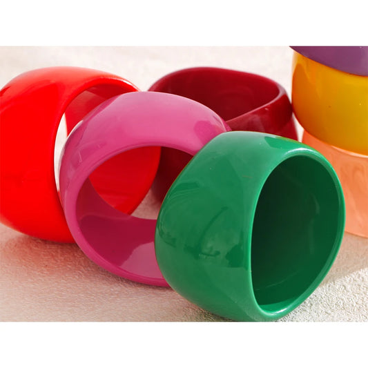 66mm Fashion Y2K Wrist Jewelry Very Big Resin Wide Bracelet Bangle for Women Summer Fashion Party Charm Accessories
