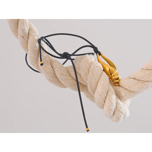 Summer Stainless Steel Metal Conch Shell Leather Pendant Necklace for Women Statement Daily Gold Color Charm Jewelry