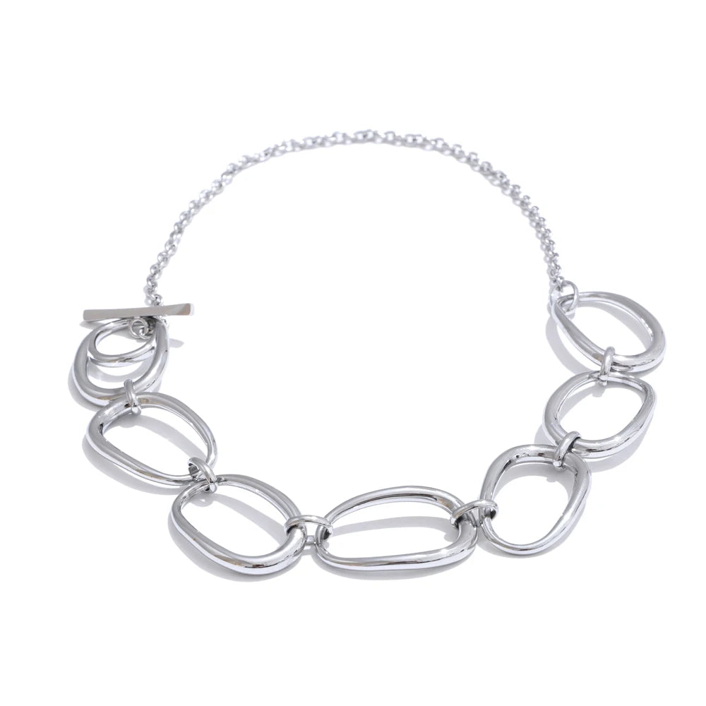 Distinctive Stainless Steel Metal Unique High Quality Handmade Polished Chain Necklace Gift 2025 Gold PVD Plated Jewelry