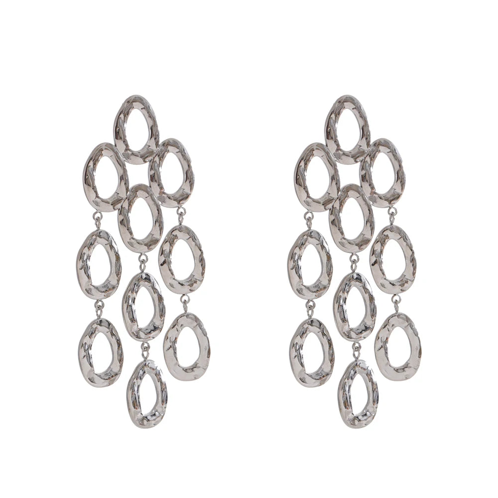 Fashion Exclusive Style Stainless Steel Drop Dangle Statement Earrings PVD Waterproof Plated Personality Jewelry for Women