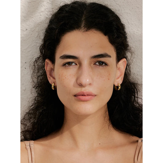 Size:16*16mm Zirconia Star Round Daily Hoop Earrings for Women Prevent Allergy Stainless Steel High Quality Chic Jewelry