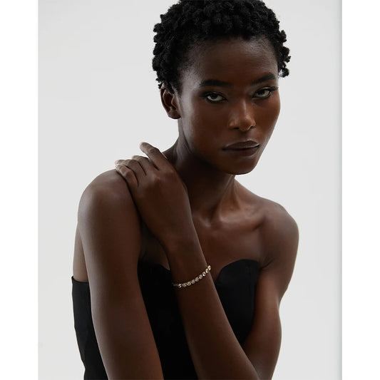 Stainless Steel Colorful White Cubic Zirconia Bracelet Bangle  Colorful Luxury Exquisite Jewelry бижутерия для женщин