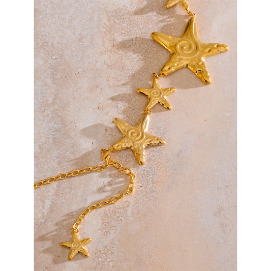 Summer Ocean Style Starfish Waist Body Chain Fashion Charm Jewelry Waterproof Stainless Steel Beach Vacation Accessories