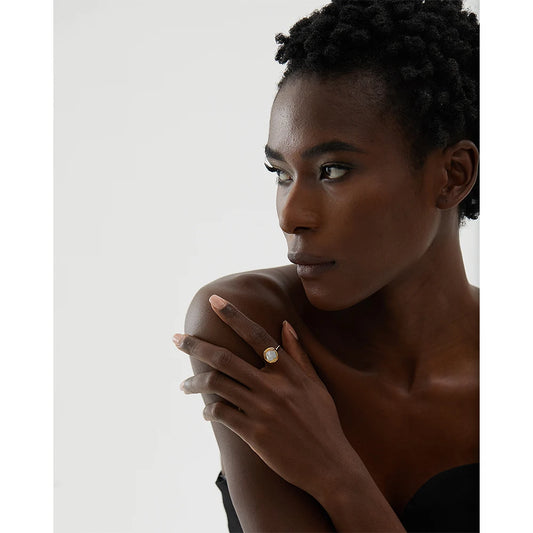 Luxury Cast Stainless Steel Sea Shell Golden ins Ring Tarnish Free Charm Fashion Women Korean Jewelry кольца для женщин