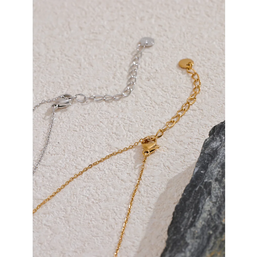 Thin Chic 316L Stainless Steel Long Chain Exquisite Necklace for Women Waterproof Daily Jewelry Bijoux Gift