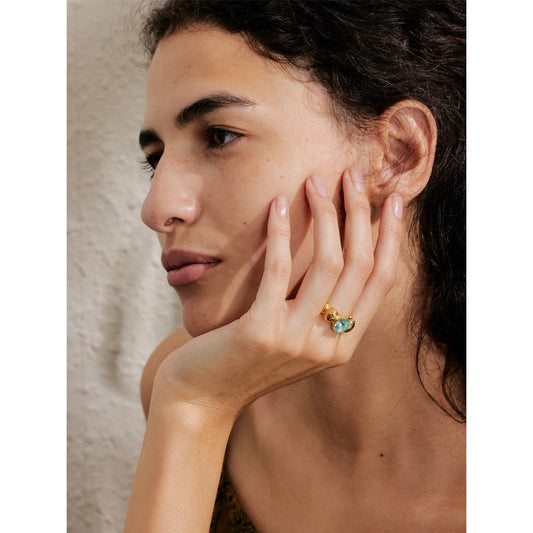 Size 678 Blue Shiny Cubic Zirconia Casting Ring Fashion 316 Stainless Steel High Quality Charm Finger Jewelry Accessory