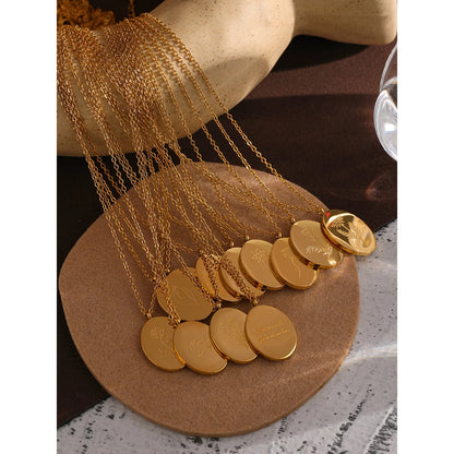 316 Stainless Steel 12 Month Birth Flower Floral Pendant Necklace Mother Sister Giff PVD Collar Golden Necklace Waterproof