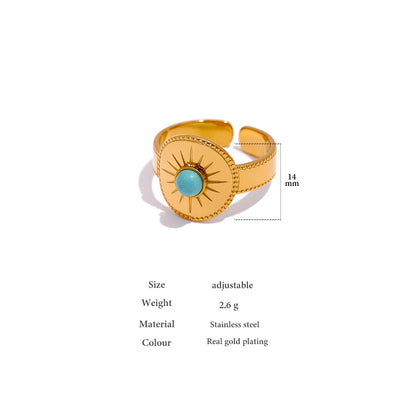 Stainless Steel Women Ring High Quality Metal 18 K Stone Opening Finger Accessories украшения бижутерия Gift Waterproof