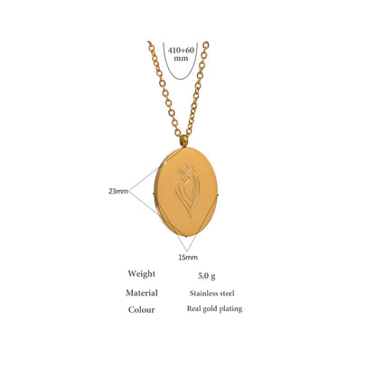316 Stainless Steel 12 Month Birth Flower Floral Pendant Necklace Mother Sister Giff PVD Collar Golden Necklace Waterproof