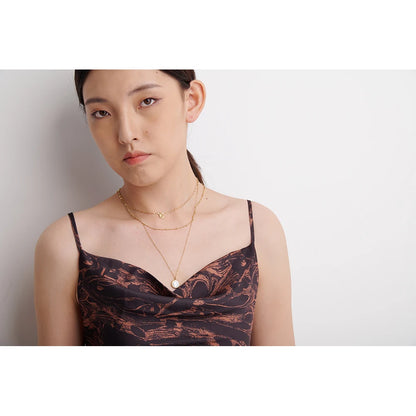 Bohemian Round Pendant Stainless Steel Necklace Chain Exquisite Metal Texture Collar Women Necklace бижутерия Office Gift