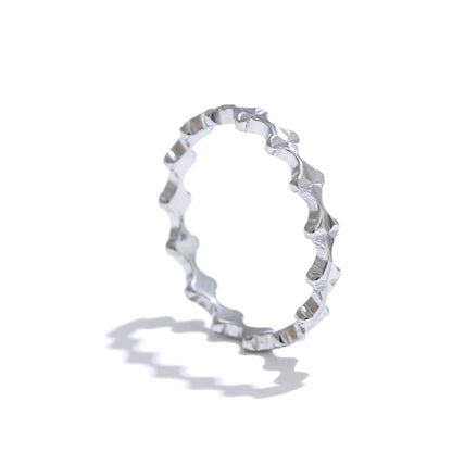 Minimalist Stainless Steel Thin Geometric Ring Gold Silver Color Fashion Versatile Daily Jewelry Accessories
