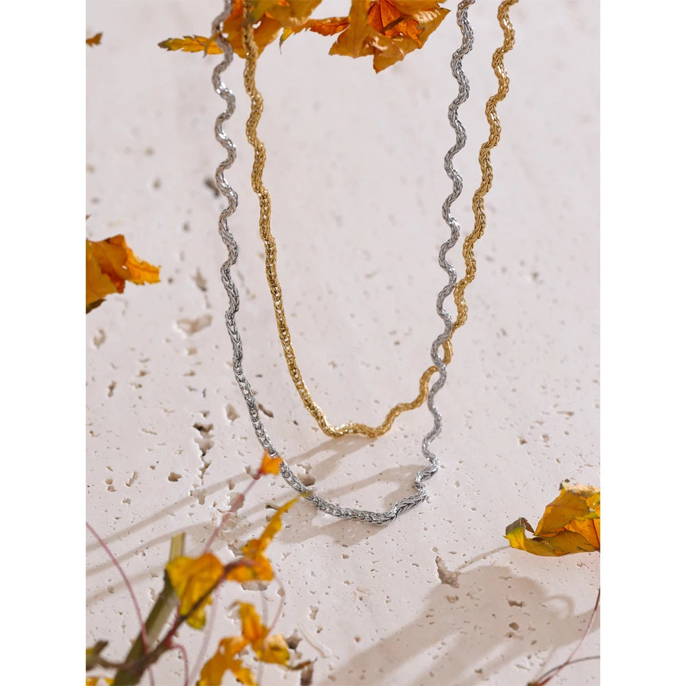 2025 Arrivals Stainless Steel New Chain Chic Quality Necklace for Women Fashion Waterproof PVD Plated Collar Jewelry Gift