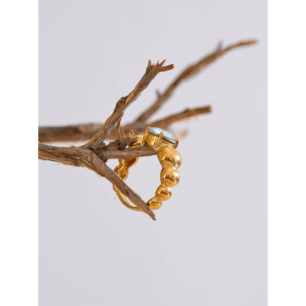 Size 678 Blue Shiny Cubic Zirconia Casting Ring Fashion 316 Stainless Steel High Quality Charm Finger Jewelry Accessory