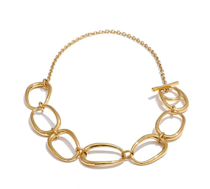 Distinctive Stainless Steel Metal Unique High Quality Handmade Polished Chain Necklace Gift 2025 Gold PVD Plated Jewelry