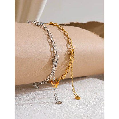 Summer Stainless Steel Enamel Butterfly Drop Chain Anklet for Women Waterproof 18K PVD Plated Fashion Jewelry