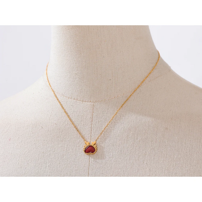 Popular Red Enamel Stainless Steel Dragon Head Pendant Lucky Necklace Exquisite Fashion Christmas Gift Jewelry