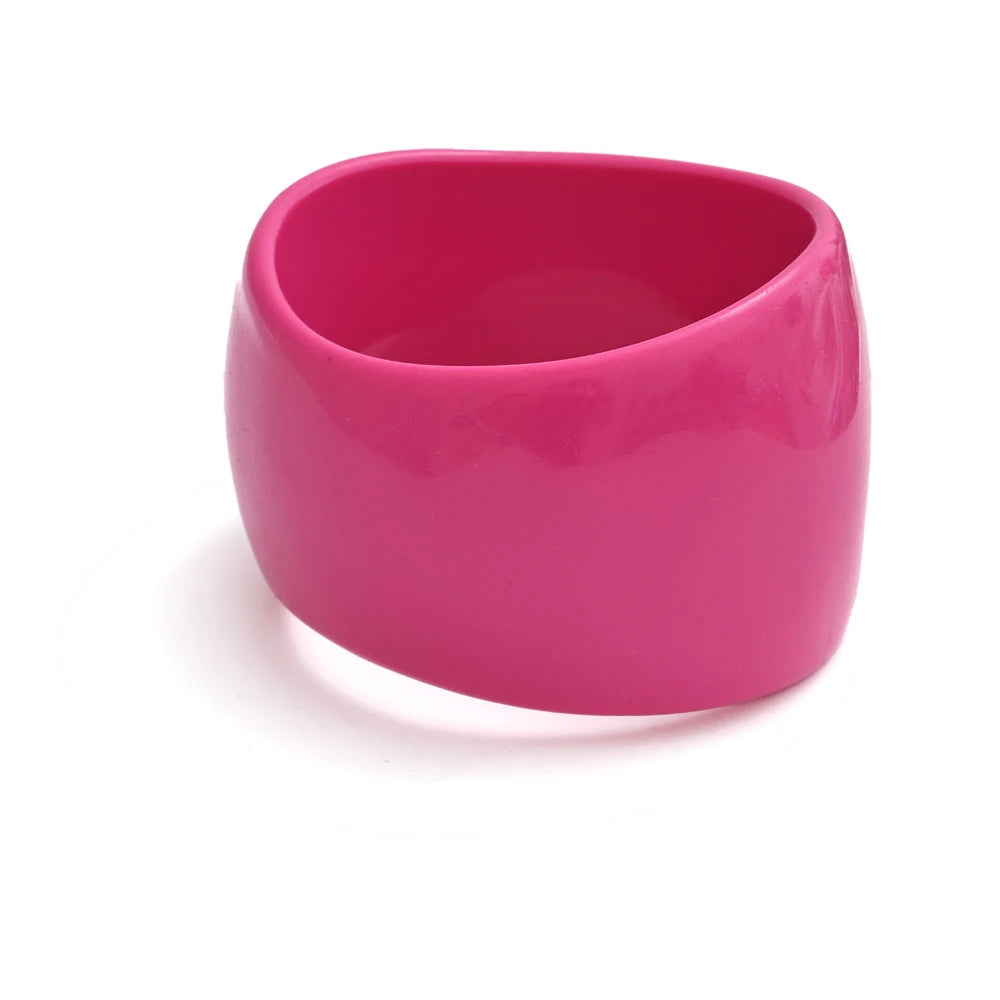66mm Fashion Y2K Wrist Jewelry Very Big Resin Wide Bracelet Bangle for Women Summer Fashion Party Charm Accessories
