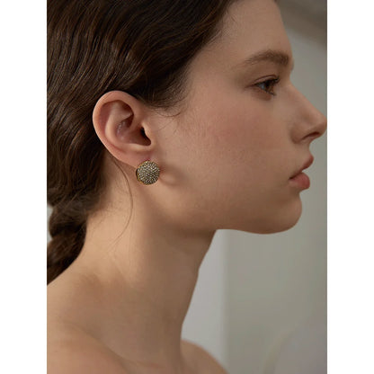 Luxury Bling Multi Color Cubic Zirconia Stainless Steel Round Hollow Hoop Earrings for Women Waterproof Fashion Jewelry