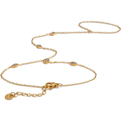 Trendy Stainless Steel Zircon Beads Back of Hand Chain Finger Bracelet Fashion Chic Sexy Jewelry Waterproof Wholesale Gift
