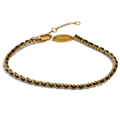 Exquisite Black Red Polyester Thread Handmade Chain Chic Thin Bracelet Bangle Stainless Steel Korean Dainty Jewelry Gift