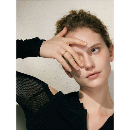 Minimalist Stainless Steel Thin Geometric Ring Gold Silver Color Fashion Versatile Daily Jewelry Accessories