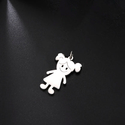Personalized Boy Girl Necklace Custom Chain Name Mother Father Day Kid Family Gift For Women Men Stainless Steel Pendant Jewelry