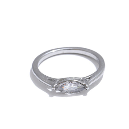 6789# Wholesale Stainless Steel Shiny Cubic Zirconia Casting Ring for Women 18K PVD Plated Hypoallergenic Jewelry Gift