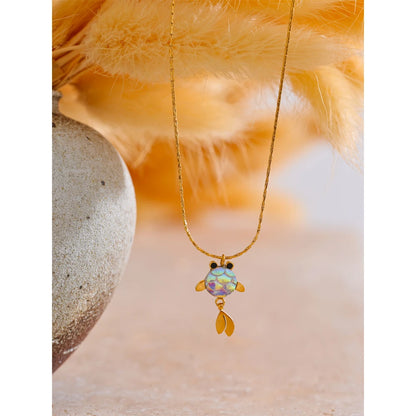 Agile Goldfish Lucky Small Pendant Drop Necklace 316L Casting Fashion Stainless Steel Exquisite Recommend Jewelry Gift