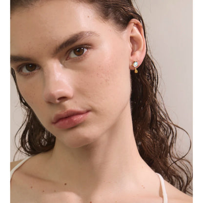 Exquisite Colorful Resin Lucky Goldfish Dangle Earrings for Women Stainless Steel Aesthetic Daily Jewelry Prevent Allergy
