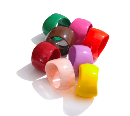 66mm Fashion Y2K Wrist Jewelry Very Big Resin Wide Bracelet Bangle for Women Summer Fashion Party Charm Accessories