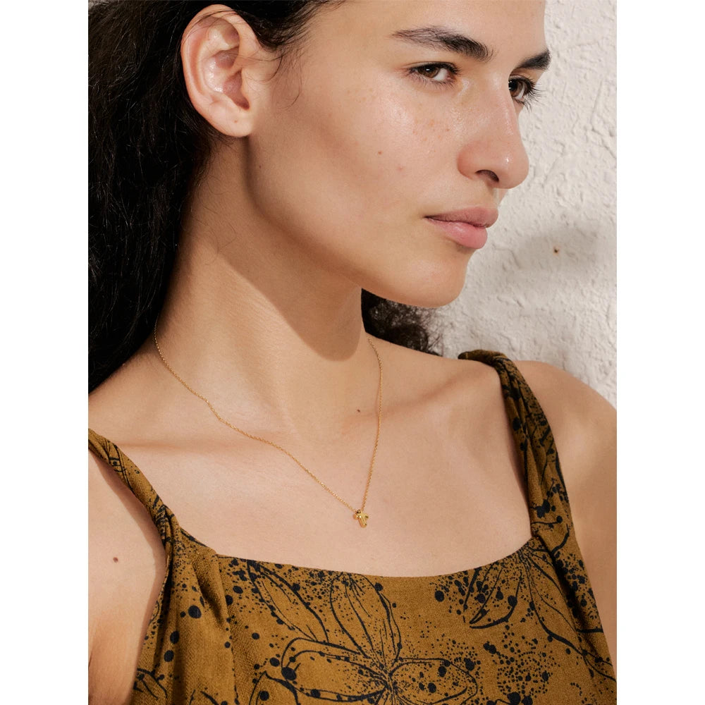 Small Waterproof Stainless Steel Chic Cross Casting Charm Pendant Necklace Unique Classic Fashion Jewelry Bijoux Femme