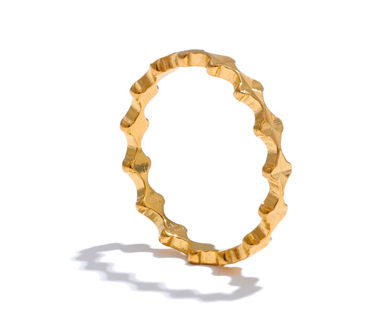 Minimalist Stainless Steel Thin Geometric Ring Gold Silver Color Fashion Versatile Daily Jewelry Accessories