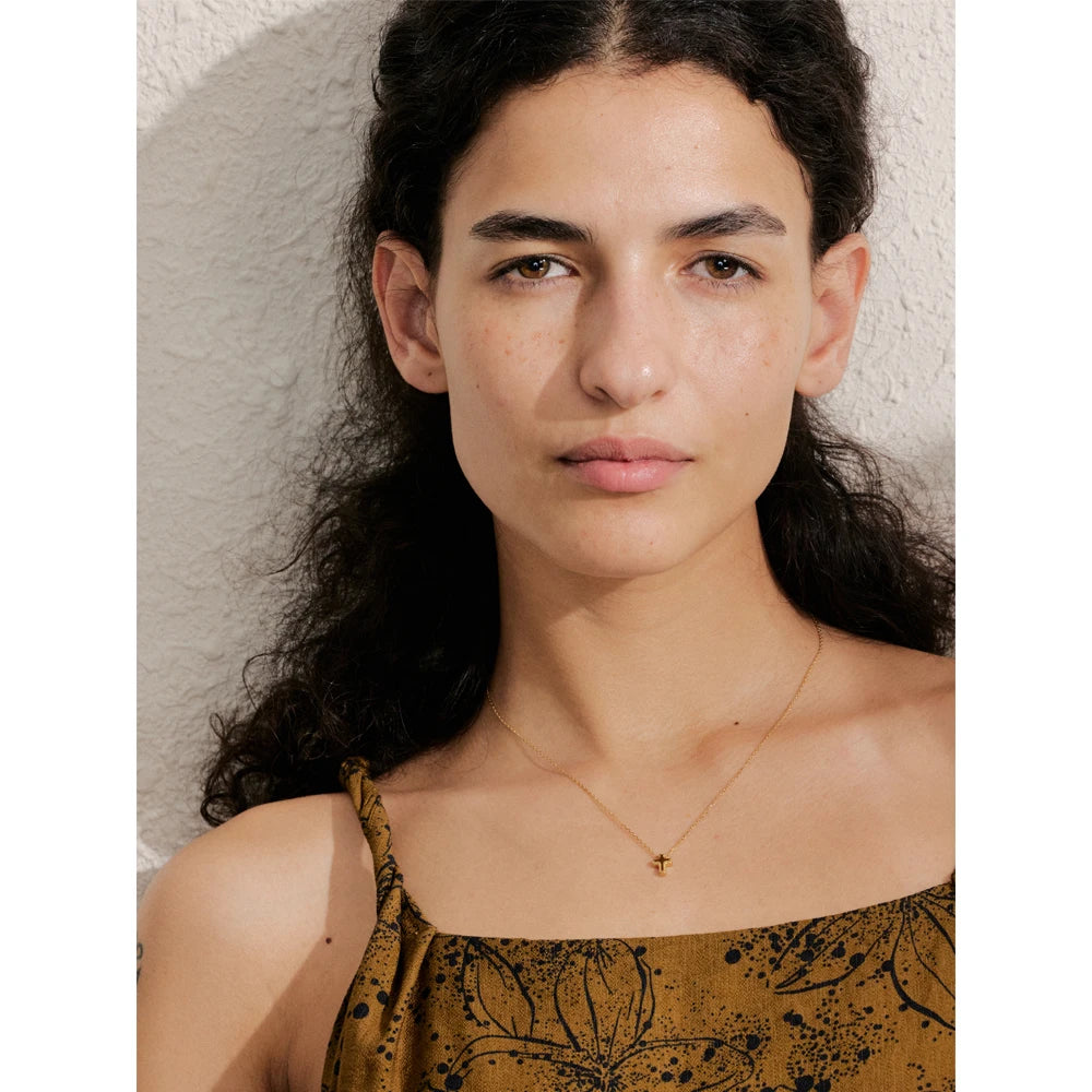 Small Waterproof Stainless Steel Chic Cross Casting Charm Pendant Necklace Unique Classic Fashion Jewelry Bijoux Femme