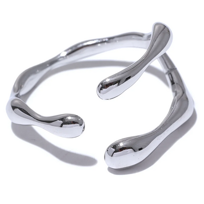 316L Stainless Steel Ring New Design Metalic 18 K PVD Plated Jewelry Trendy Opening Ring бижутерия для женщин Gift