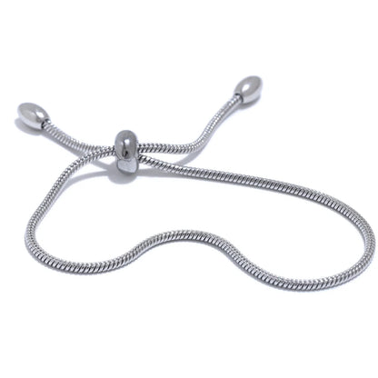 Fashion Exquisite Basic Chain Pull-out Adjustable Bracelet Bangle Gold Platinum Plated Daily High Quality Jewelry Gift