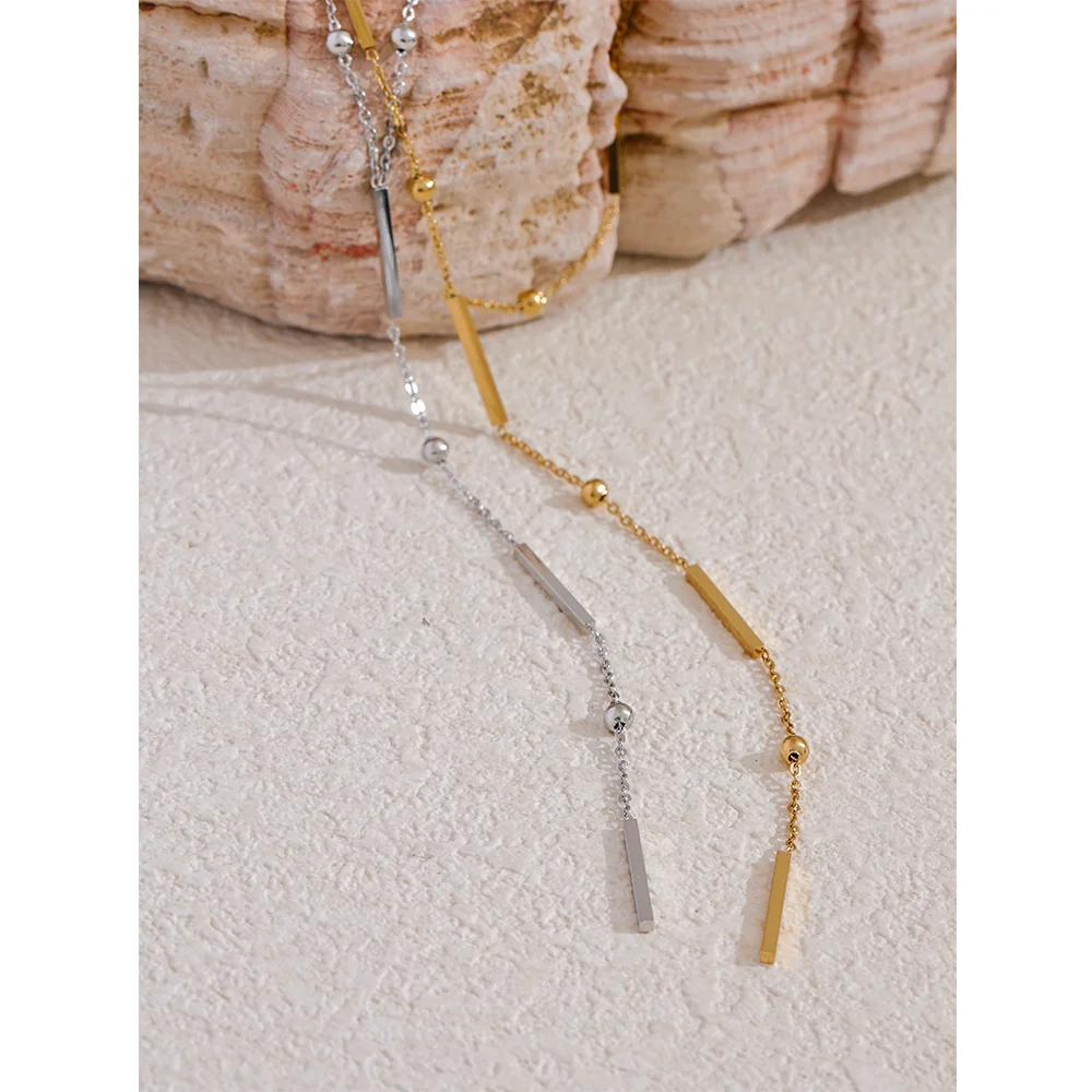 Thin Chic 316L Stainless Steel Long Chain Exquisite Necklace for Women Waterproof Daily Jewelry Bijoux Gift