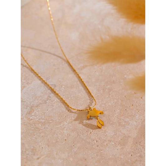 Agile Goldfish Lucky Small Pendant Drop Necklace 316L Casting Fashion Stainless Steel Exquisite Recommend Jewelry Gift