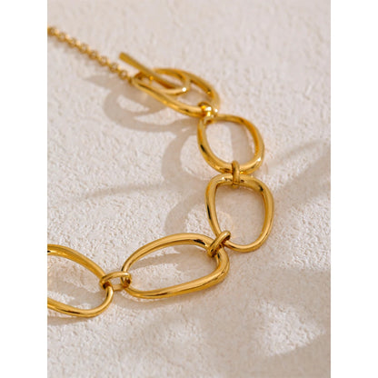 Distinctive Stainless Steel Metal Unique High Quality Handmade Polished Chain Necklace Gift 2025 Gold PVD Plated Jewelry