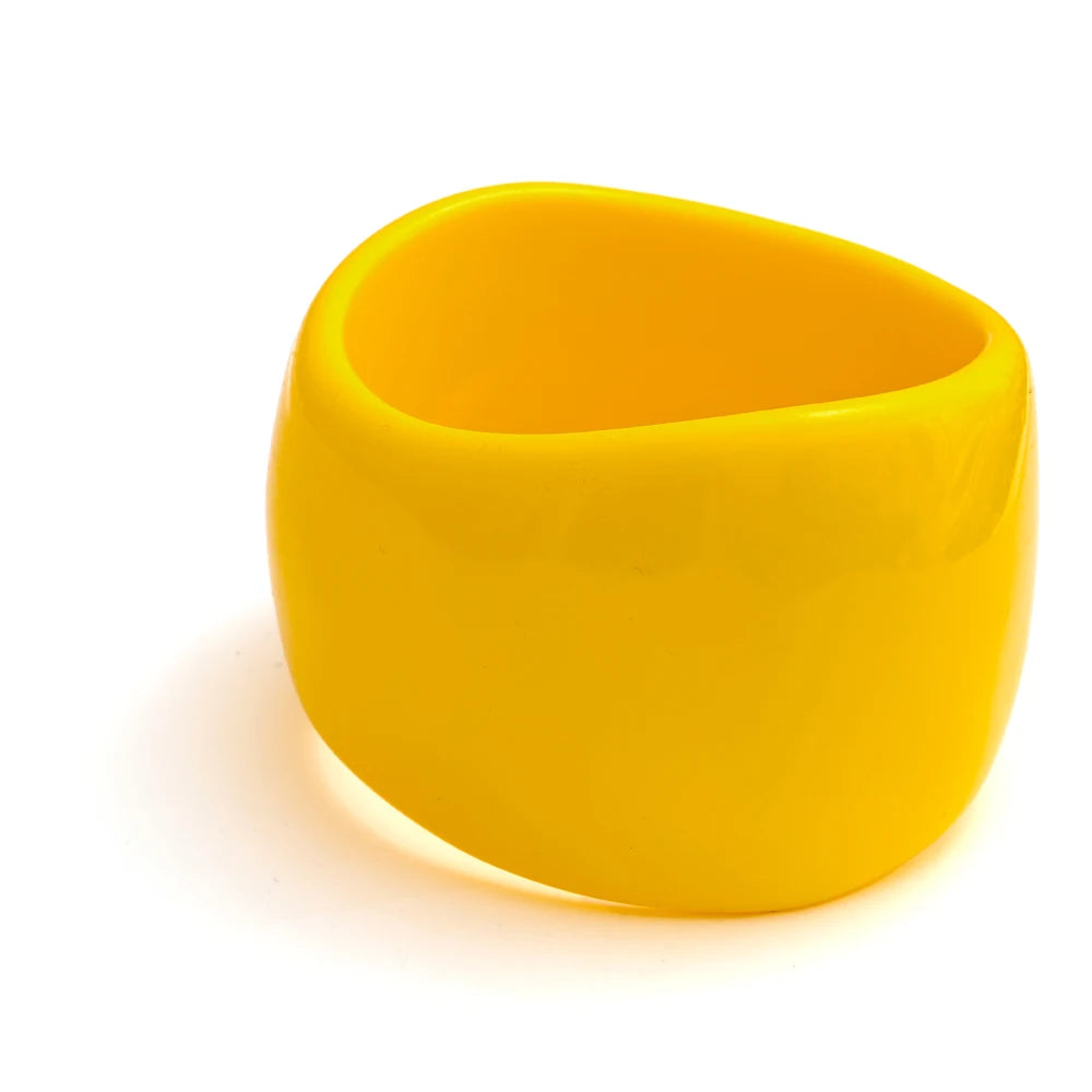 66mm Fashion Y2K Wrist Jewelry Very Big Resin Wide Bracelet Bangle for Women Summer Fashion Party Charm Accessories