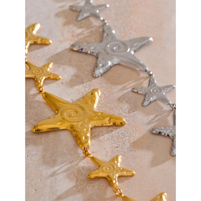 Summer Ocean Style Starfish Waist Body Chain Fashion Charm Jewelry Waterproof Stainless Steel Beach Vacation Accessories