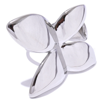 Exquisite Stainless Steel Butterfly Ring Waterproof 18K PVD Plated Metal Fashion Finger Jewelry бижутерия для женщин