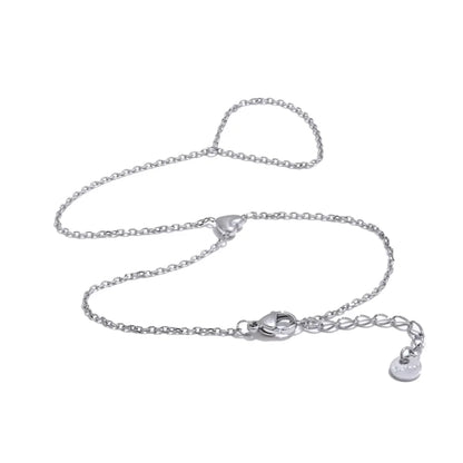 Trendy Stainless Steel Zircon Beads Back of Hand Chain Finger Bracelet Fashion Chic Sexy Jewelry Waterproof Wholesale Gift