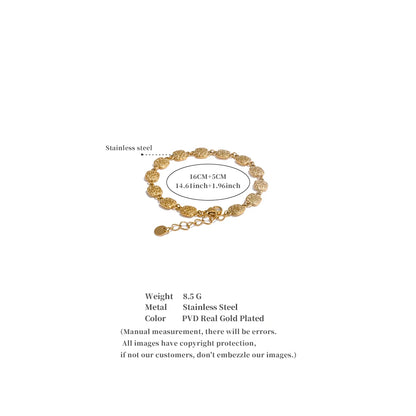 Fashion Stainless Steel Square Chain Bracelet Bangle for Women Rust Proof Personalized Charm Wrist Jewellery Gift