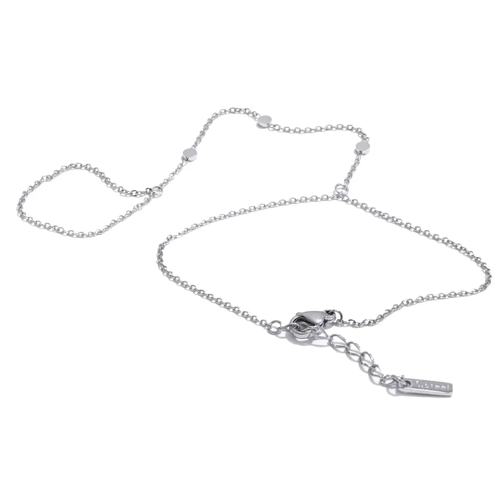 Trendy Stainless Steel Zircon Beads Back of Hand Chain Finger Bracelet Fashion Chic Sexy Jewelry Waterproof Wholesale Gift
