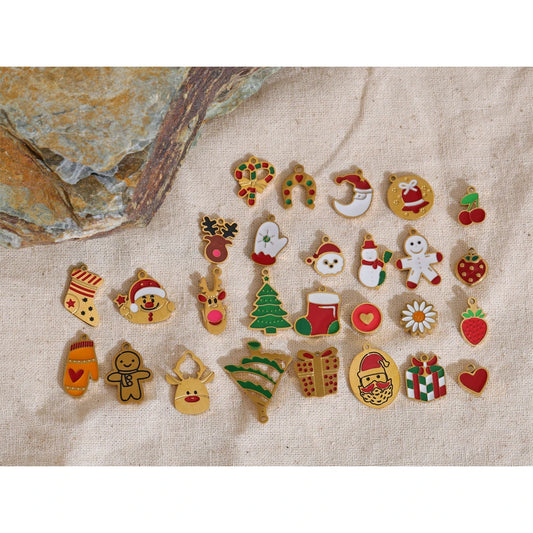 Arrival 316L Stainless Steel Christmas Gift DIY Accessories Making Necklace Bracelet Earring 18K Gold Color Plated