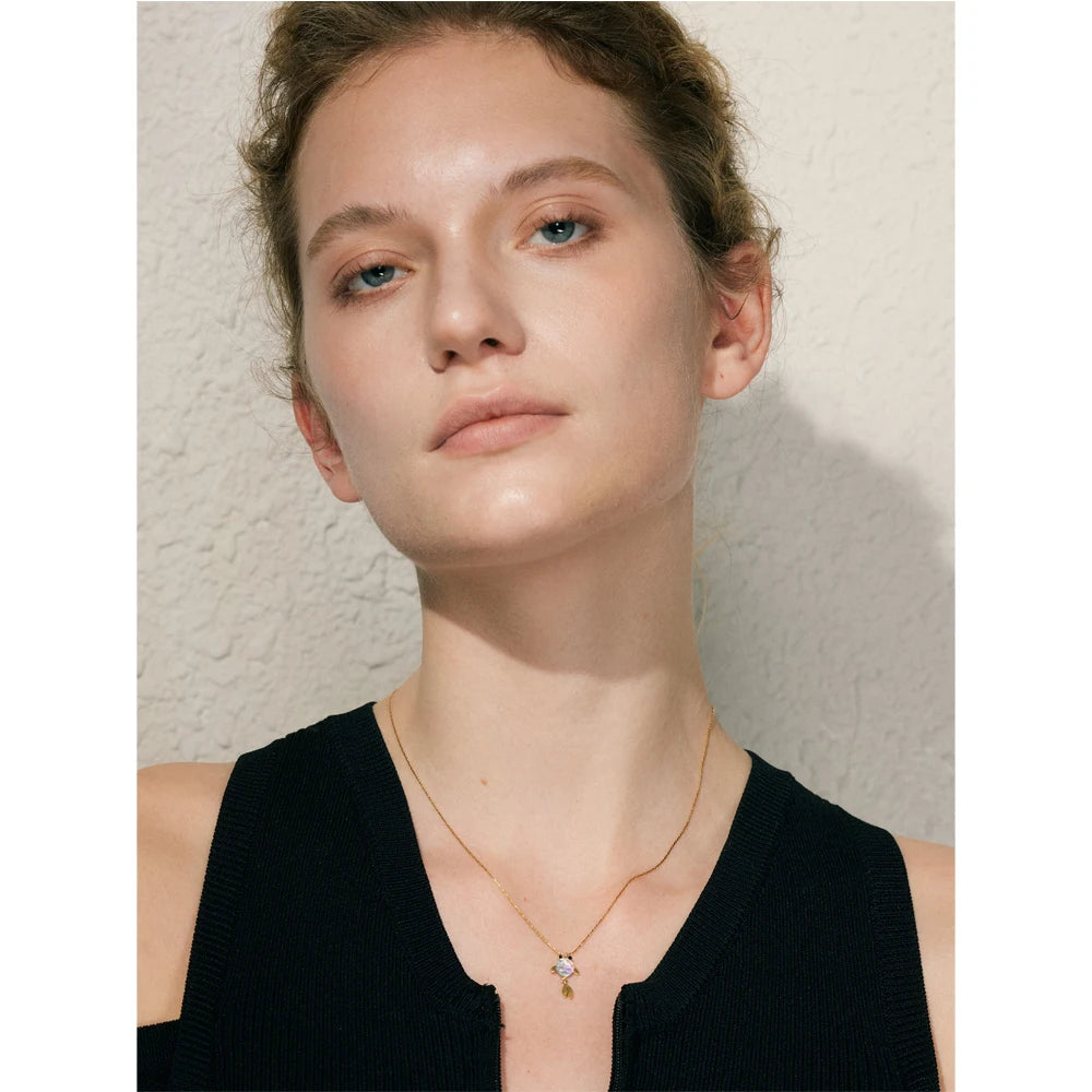 Agile Goldfish Lucky Small Pendant Drop Necklace 316L Casting Fashion Stainless Steel Exquisite Recommend Jewelry Gift